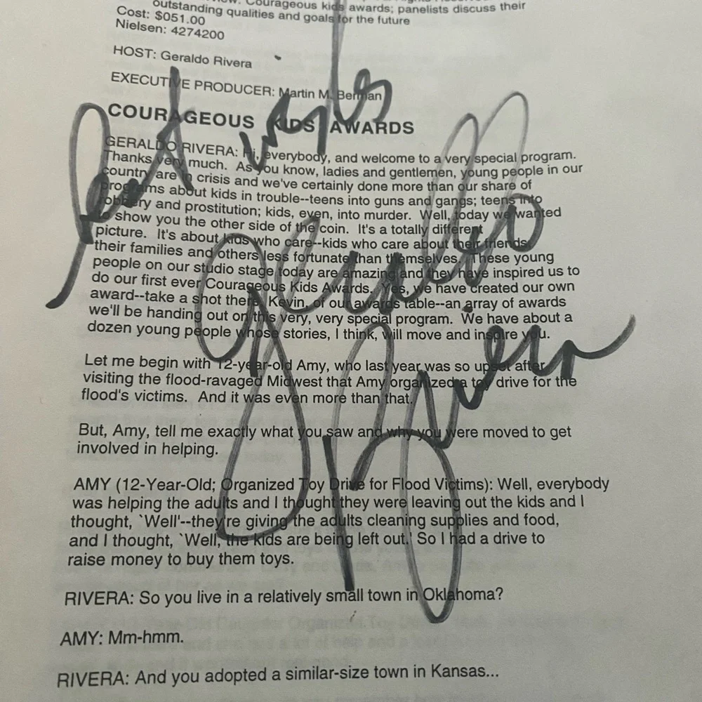 Geraldo Autographed Script - Picture 2 of 4